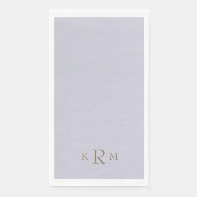 Lavendel-Monogramm Serviette (Vorderseite)