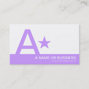 Lavendel-Monogramm-Star Visitenkarte