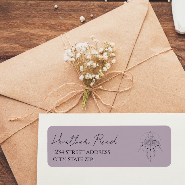 Lavendel Moth Moon Phase Rücksendeadresse (Von Creator hochgeladen)