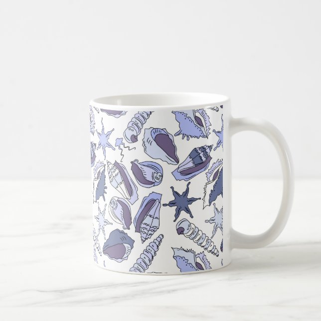 Lavendel-Muscheln Kaffeetasse (Rechts)