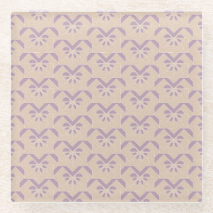 Lavendel-Muster auf dem Kopf Glasuntersetzer