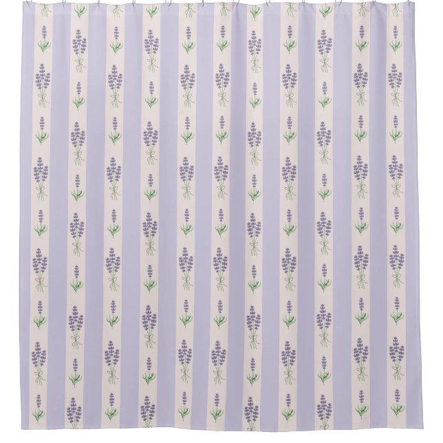 Lavendel-Muster-Duschvorhang Duschvorhang (Vorderseite)