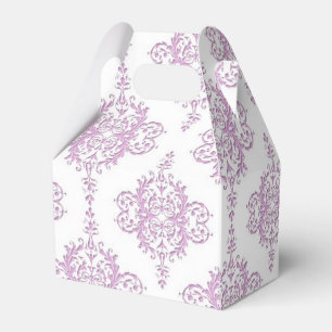 Lavendel-Muster Lila und Weiß-Damask Geschenkschachtel