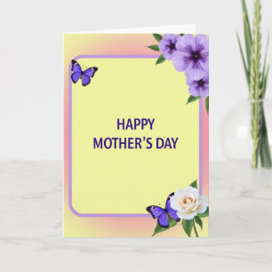 Lavendel-Muttertags-Rosenkarte Karte