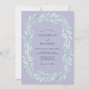 Lavendel Nebelige Weiden-Hochzeit Einladung