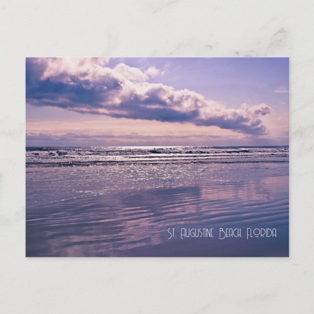 Lavendel Ocean Sunrise Postcard Postkarte (Vorderseite)