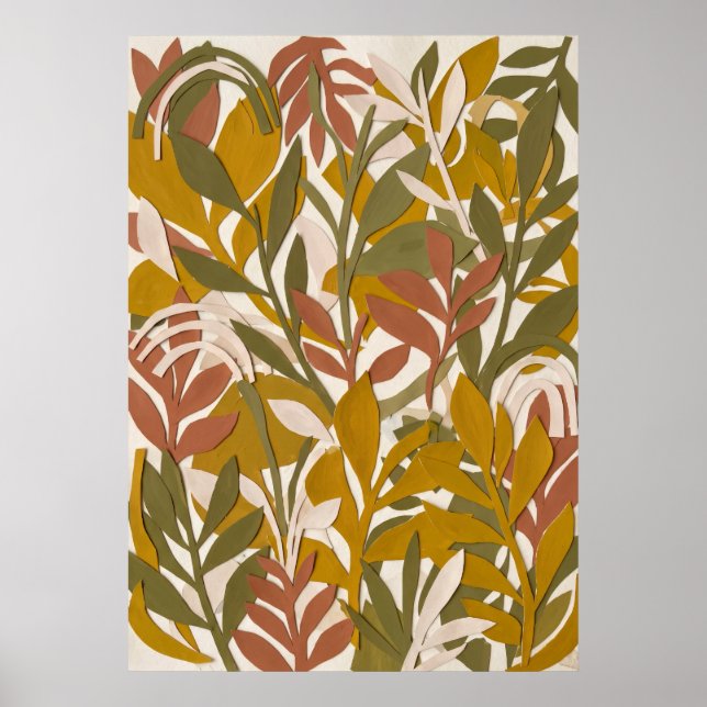 Lavendel-Olive-Botanikposter Poster (Vorne)