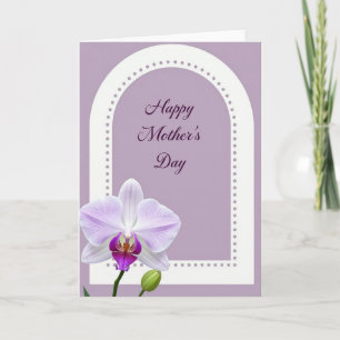 Lavendel-Orchideen-Muttertags-Karte Karte