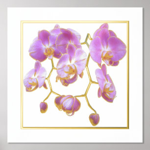 Lavendel Orchids Foil Akzente Print Poster