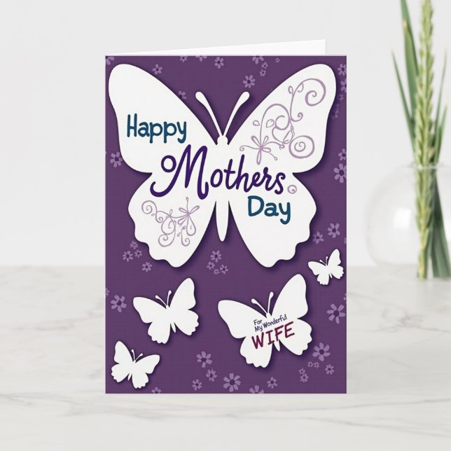 Lavendel-Ornamentik Muttertags-Karte Karte (Vorderseite)