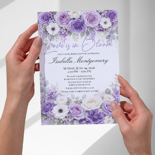 Lavendel-Palette Love Is in Bloom Brautparty Einladung