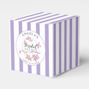 Lavendel Parisian Stripes Brautparty Geschenkschachtel