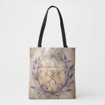 Lavendel & Pentagramm Tasche - Hexengarten Träume