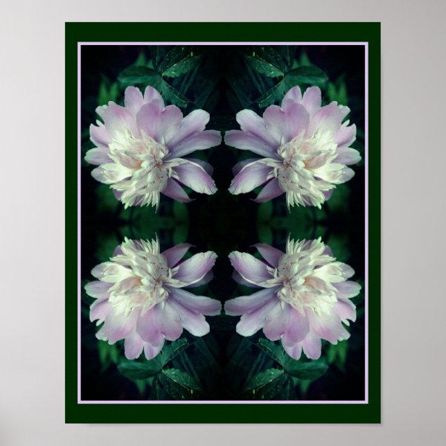 Lavendel Peony Blume in Bloom Abstrakt Poster (Vorne)