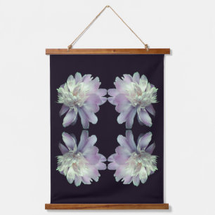 Lavendel Peony Blume in Bloom Mirror Abstrakt Wandteppich Mit Holzrahmen