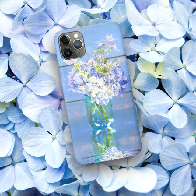 Lavendel & Periwinkle Hydrangea Rustikale Vase Case-Mate iPhone Hülle (Von Creator hochgeladen)