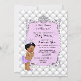 Lavendel Perlen-Diamant-ethnischer Prinzessin-Baby Einladung