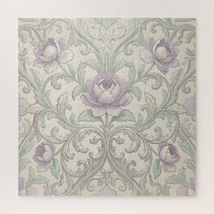Lavendel-Pfingstrose Silber-Rocken-Ornamentales Bl Puzzle