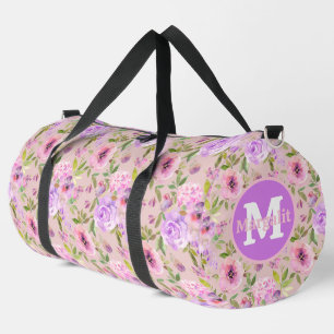 Lavendel Pink Lila Rose Blumenstrauß Große Duffle Bag