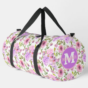 Lavendel Pink Lila Rose Blumenstrauß Große Duffle Bag