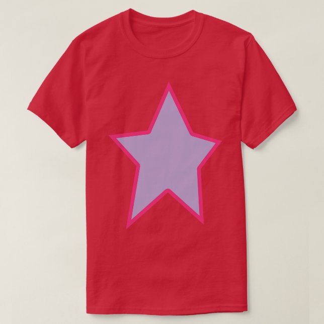 Lavendel Pink Out Line Grafik T-Shirt (Design vorne)