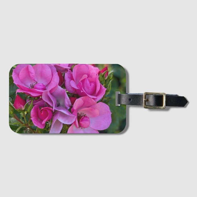 Lavendel Pink Rose Gepäckanhänger (Vorderseite (Horizontal))