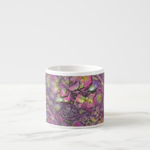 Lavendel Pink Rose Petals Wasserfarbe Espressotasse