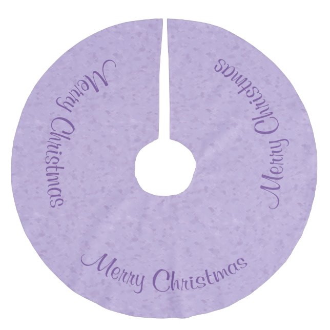 Lavendel Polyester Weihnachtsbaumdecke (Vorderseite)