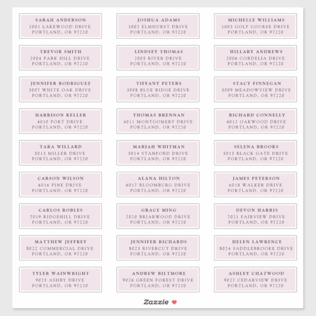 Lavendel | Private Guest Address Labels (Blatt)