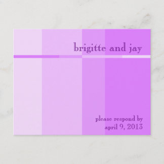 Lavendel Progression Wedding Einladung RSVP Karten