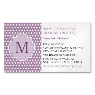 Lavendel-Punkt Modeboutique Magnetische Visitenkarte