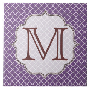 Lavendel Quarterfolie Latti Monogram Display Tile Fliese