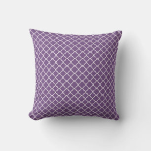 Lavendel-Quarterfolien-Monogramm-Drehkissencouch Kissen