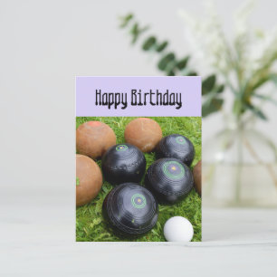 Lavendel-Rasen-Bowls, Flache Geburtstagskarte Postkarte