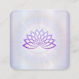 *~* Lavendel Rays Reiki Energy Healing Lotus Quadratische Visitenkarte