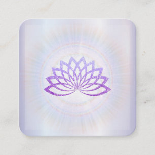 *~* Lavendel Rays Reiki Energy Healing Lotus Quadratische Visitenkarte