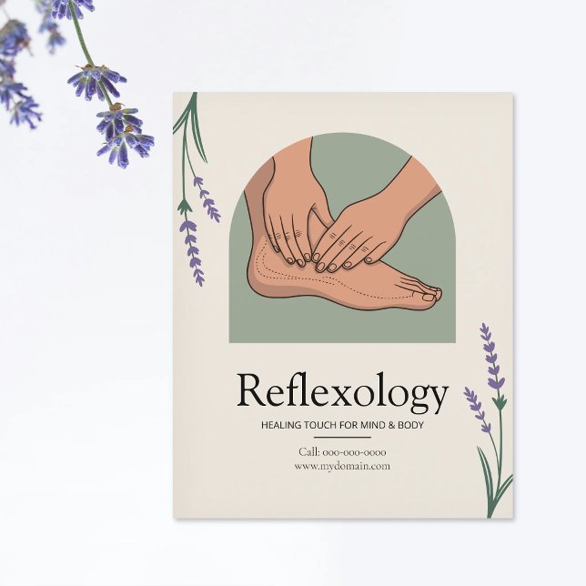 Lavendel - Reflexzonenmassage Flyer (Lavender - Reflexology Flyer)