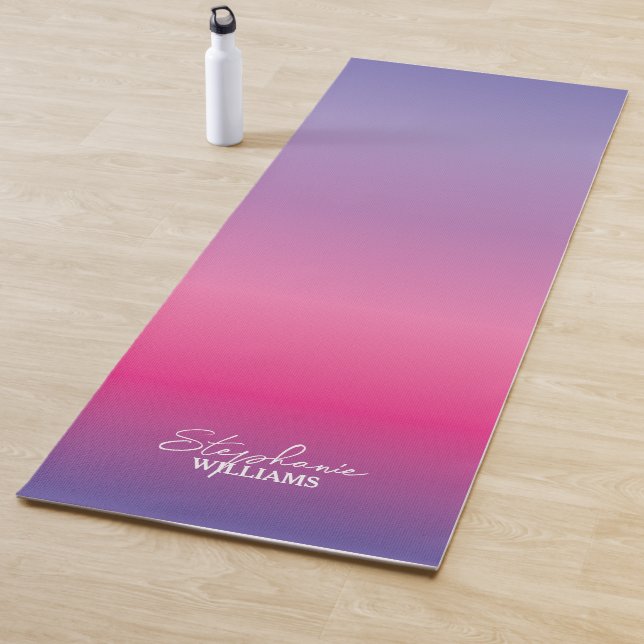 Lavendel-rosa-Gradient-Yoga-Matte mit Individuelle Yogamatte (Beispiel)