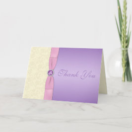 Lavendel, Rosa und Elfenbeinalternative Dankeschön Dankeskarte