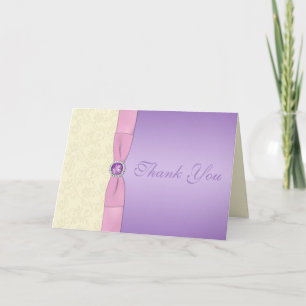 Lavendel, Rosa und Elfenbeinalternative Dankeschön Dankeskarte