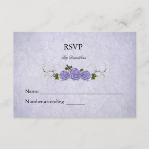 Lavendel-Rose Einladen der RSVP-Karte RSVP Karte