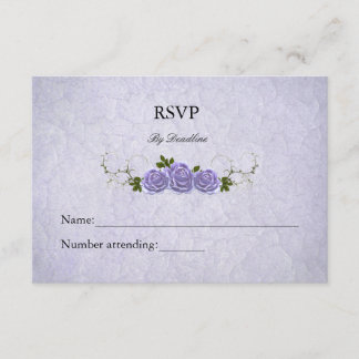 Lavendel-Rose Einladen der RSVP-Karte RSVP Karte