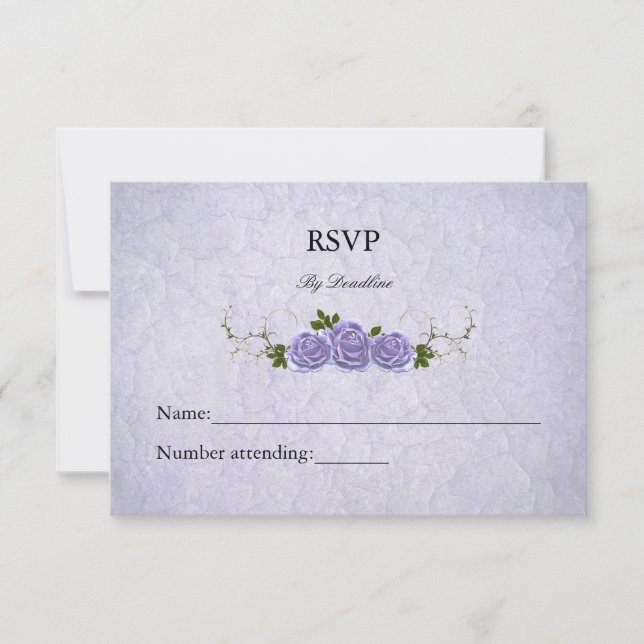 Lavendel-Rose Einladen der RSVP-Karte RSVP Karte (Vorderseite)