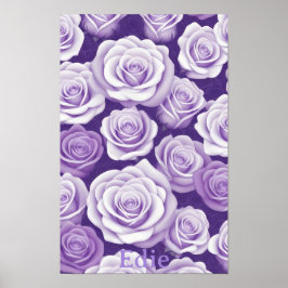 Lavendel Rose Lila Rose Hintergrund Poster