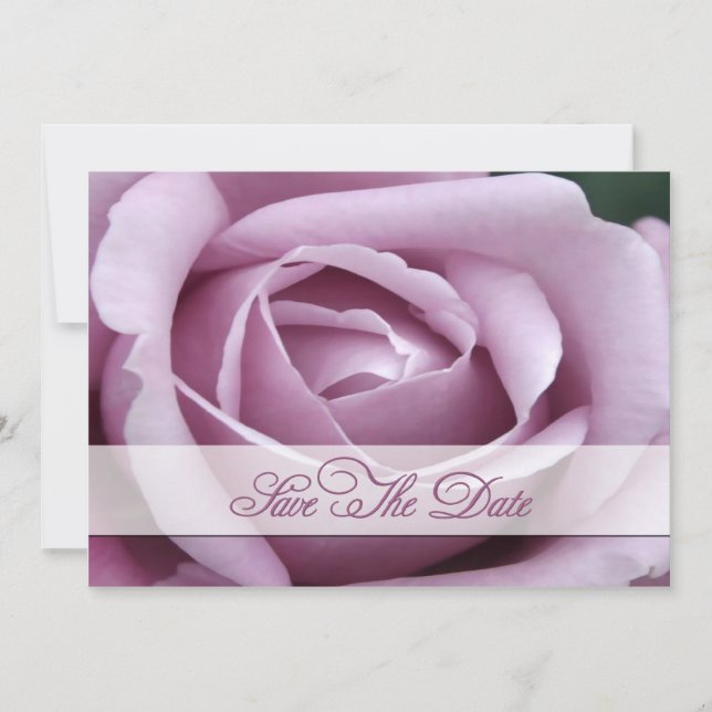 Lavendel Rose Save the Date (Vorderseite)