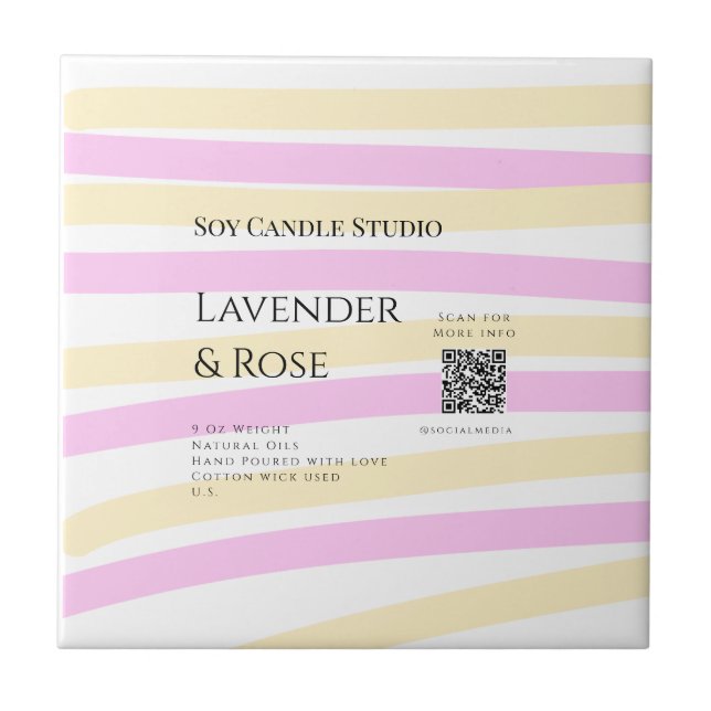 Lavendel Rose Soy Kerzen Business hinzufügen q r C Fliese (Vorderseite)