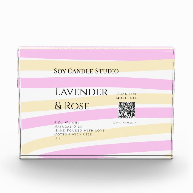 Lavendel Rose Soy Kerzen Business hinzufügen q r C Fotoblock (Vorderseite)