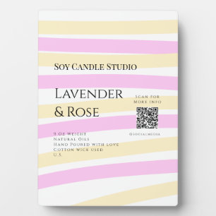 Lavendel Rose Soy Kerzen Business hinzufügen q r C Fotoplatte