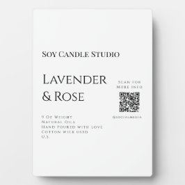 Lavendel Rose Soy Kerzen Business hinzufügen q r C Fotoplatte