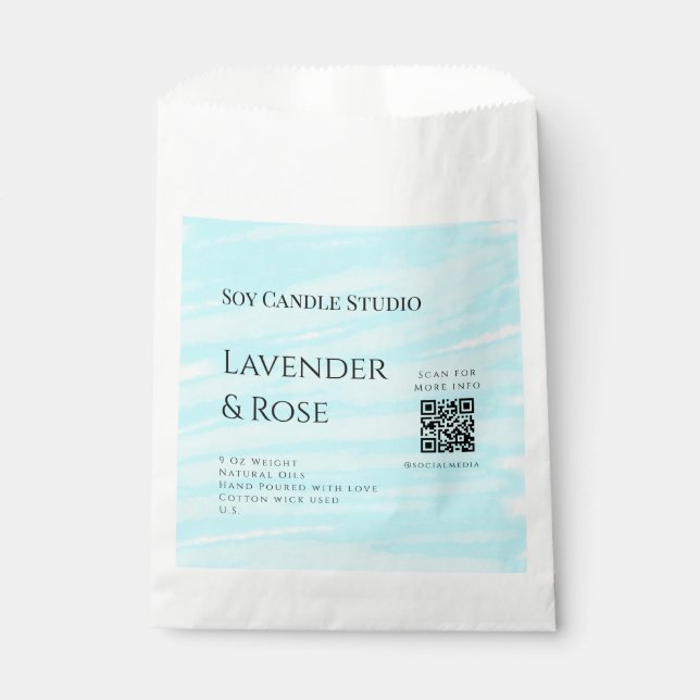 Lavendel Rose Soy Kerzen Business hinzufügen q r C Geschenktütchen (Vorderseite)